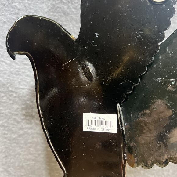 CIT Hand Painted 14” Yellow Parrot Bird On Branch Wall Mount Decor Sculpture - Picture 8 of 13